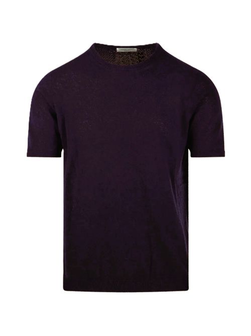 T-shirt effetto spugnetta color fico Roberto collina Roberto Collina | 261MYA4402137 FICO